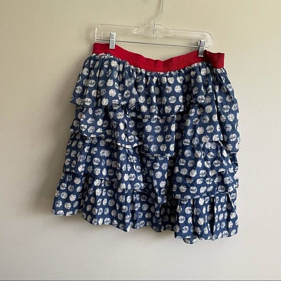 LANE BRYANT Tiered Ruffle Polka Dot Skirt - Picture 6 of 7